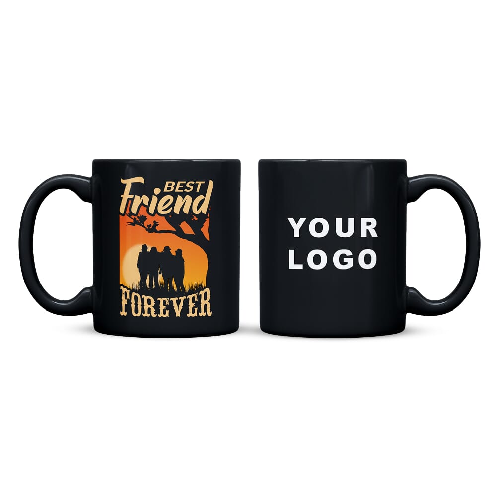 Best Friend Forever sublimation mug- Black